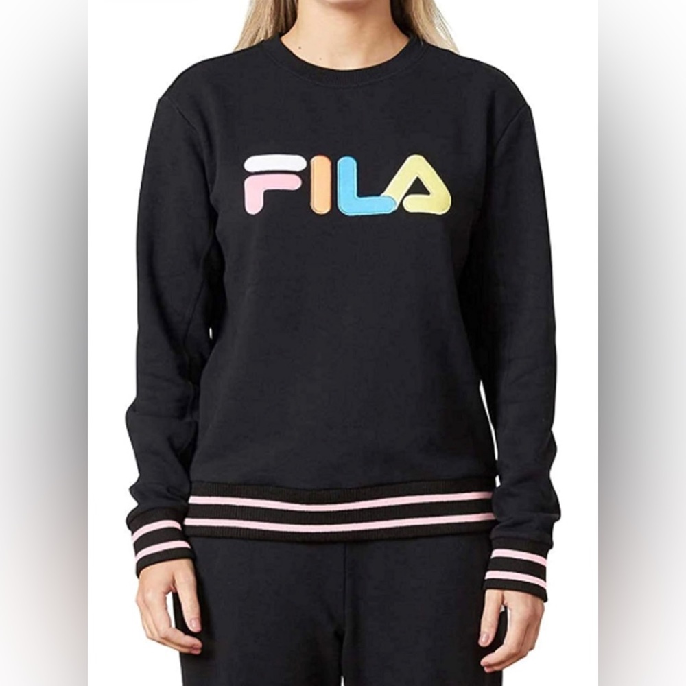Fila | Logo Sweatshirt with Pink Striped Band